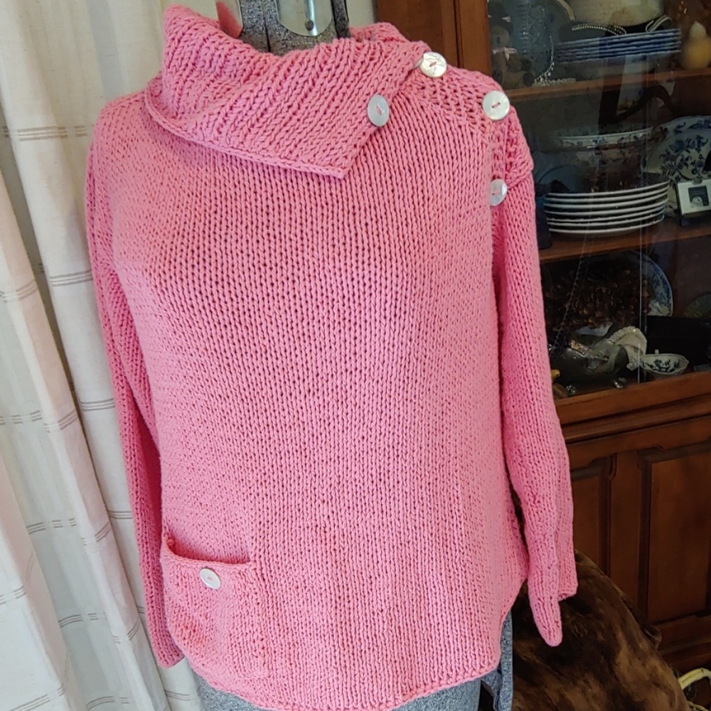 Monterey Bay Pink Hand Made Sweater